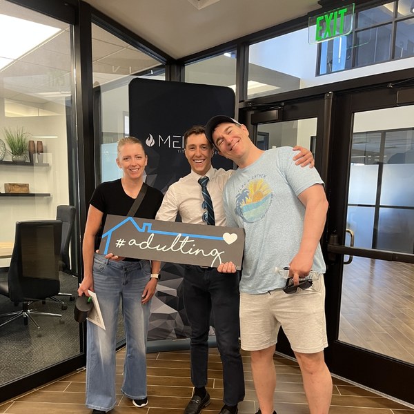 Closing day photo with clients